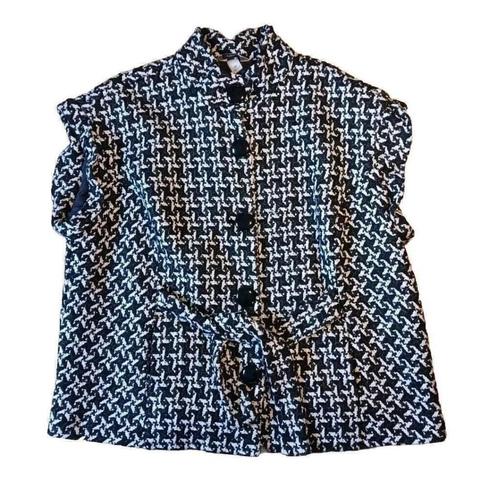 CJ Banks Houndstooth Vest Ladies 3XL Sleeveless Jacket